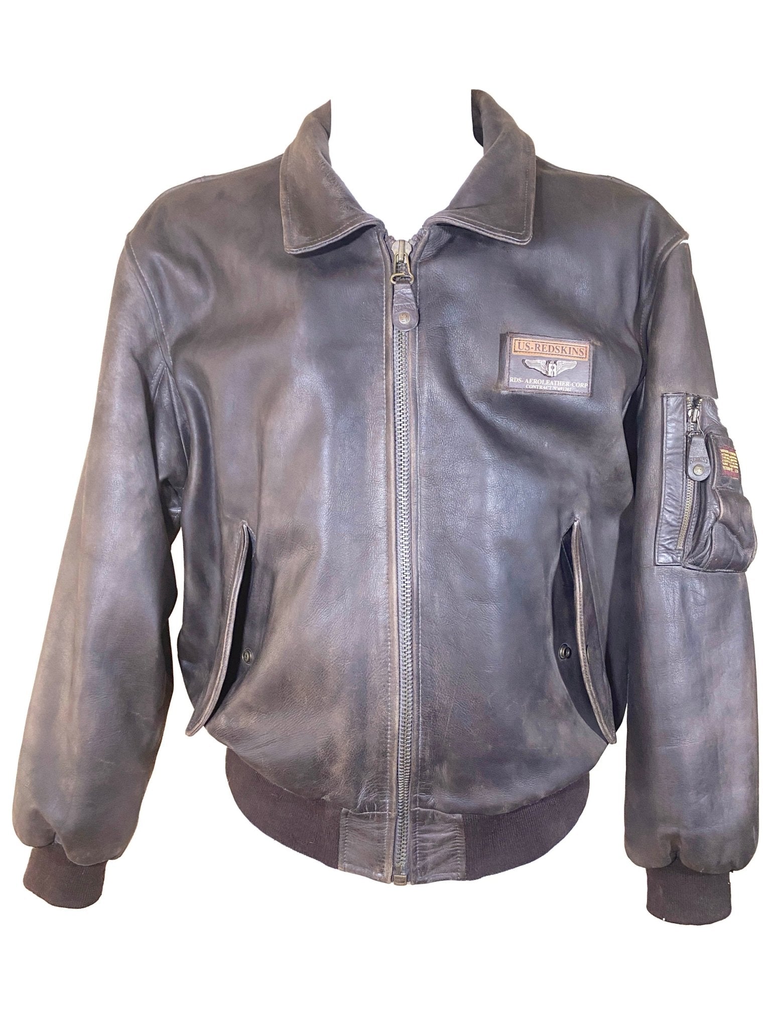 Blouson en cuir vintage Redskins brun Homme XL - Trésor - mode circulaire