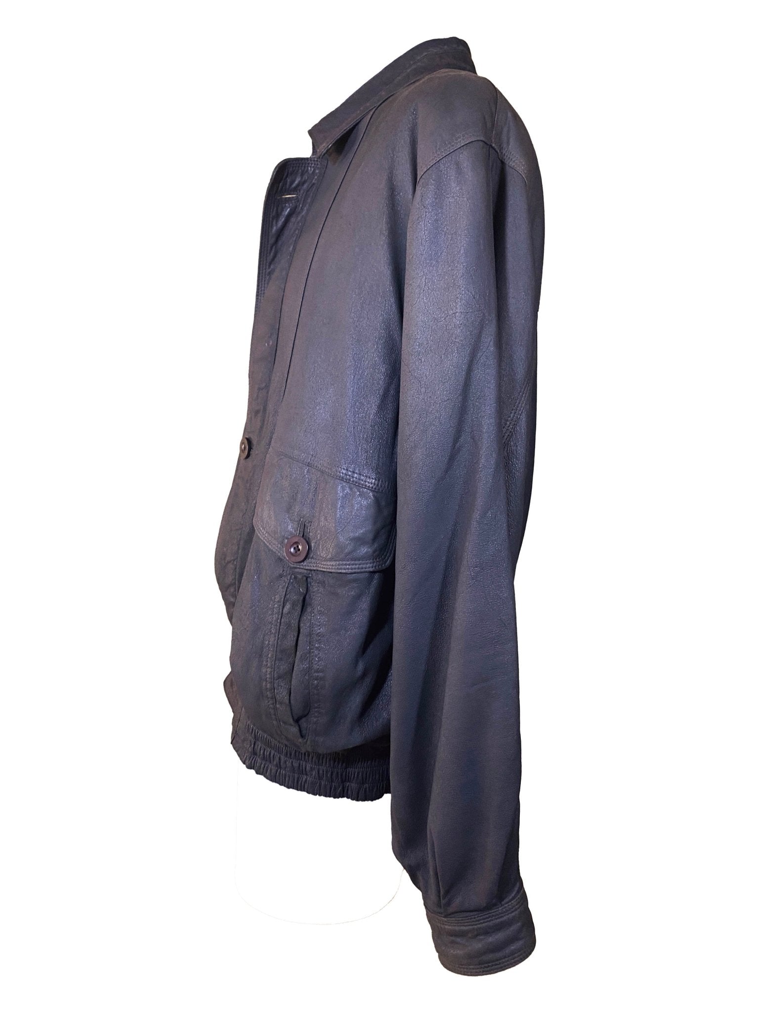 Blouson en cuir vintage Versace brun Homme XL - Trésor - mode circulaire