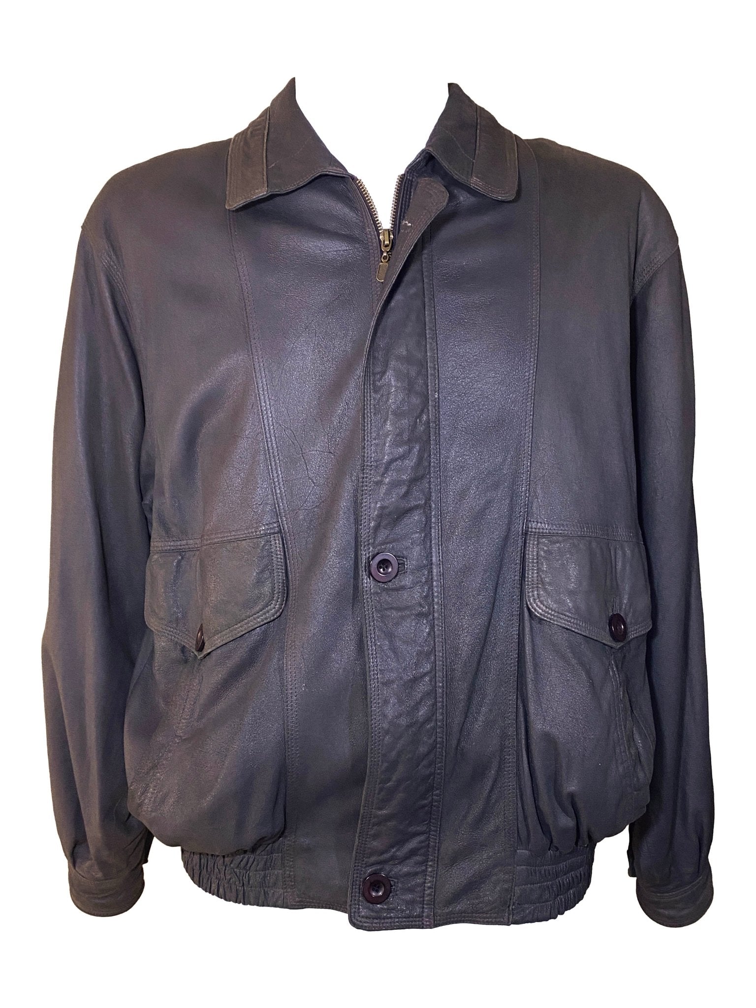 Blouson en cuir vintage Versace brun Homme XL - Trésor - mode circulaire