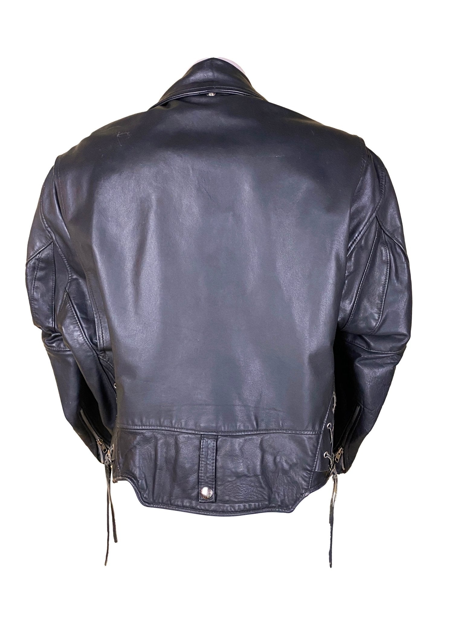 Blouson Perfecto cuir Vintage Noir Mixte L - Trésor