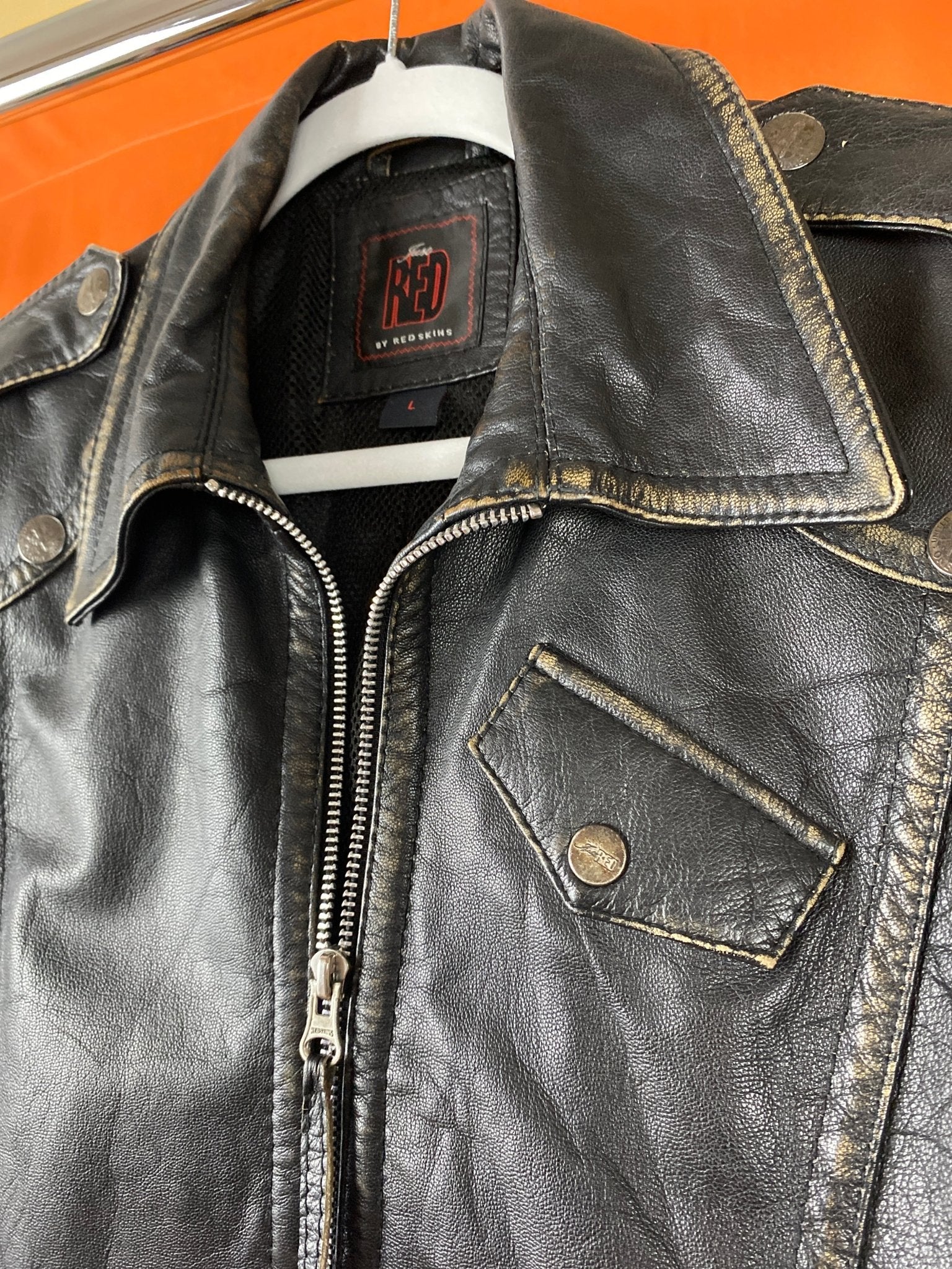 Blouson/veste en cuir Redskins femme M noir et marron - Trésor