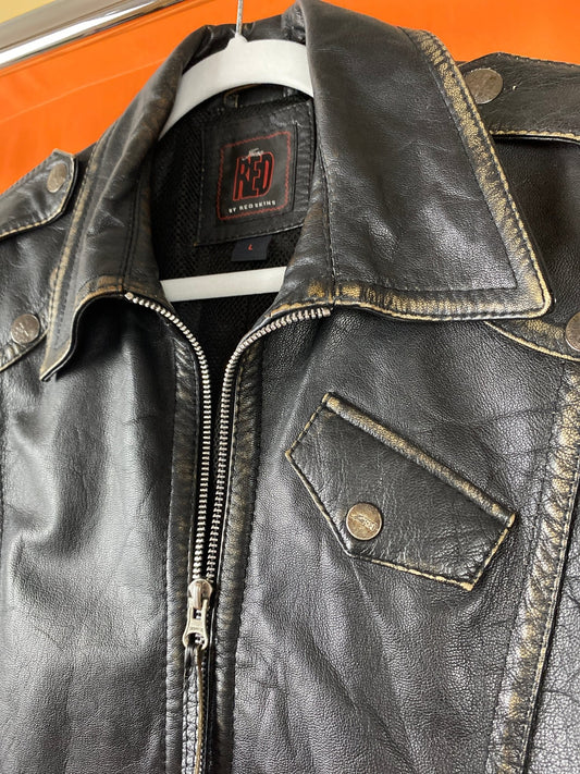 Blouson/veste en cuir Redskins femme M noir et marron - Trésor