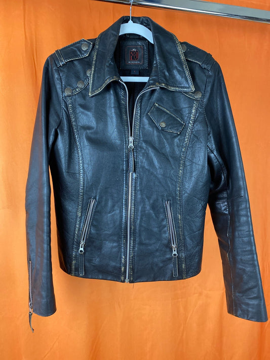 Blouson/veste en cuir Redskins femme M noir et marron - Trésor