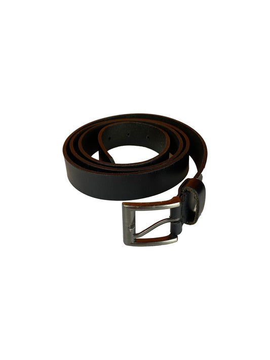 Ceinture Cuir Noir Yves vintage mixte XL - Trésor