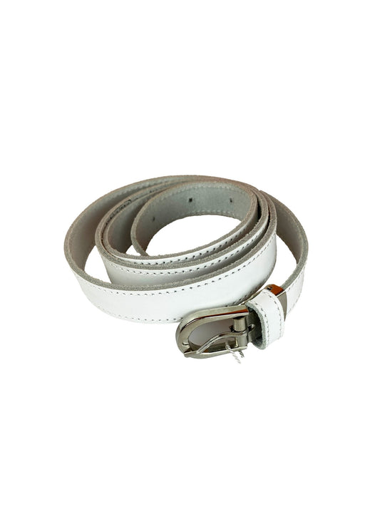 Ceinture cuir Vintage Yves Blanc M - Trésor