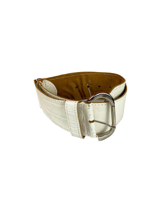 Ceinture large en cuir Blanc Femme XS - Trésor