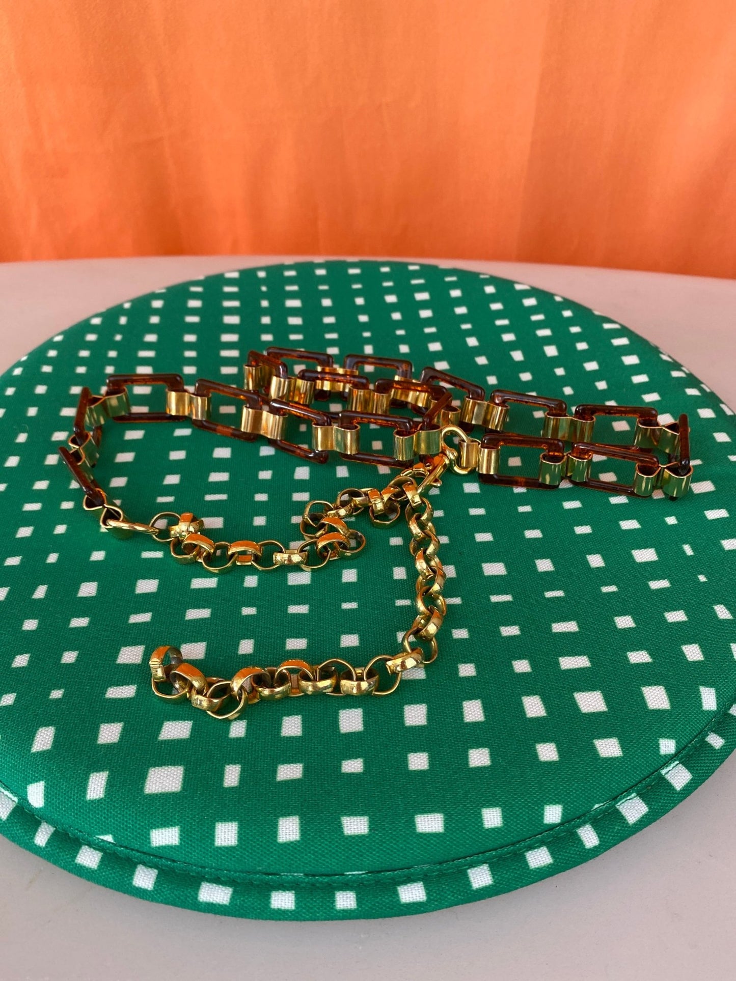 Ceinture/chaîne de taille marron et or S - L - Trésor