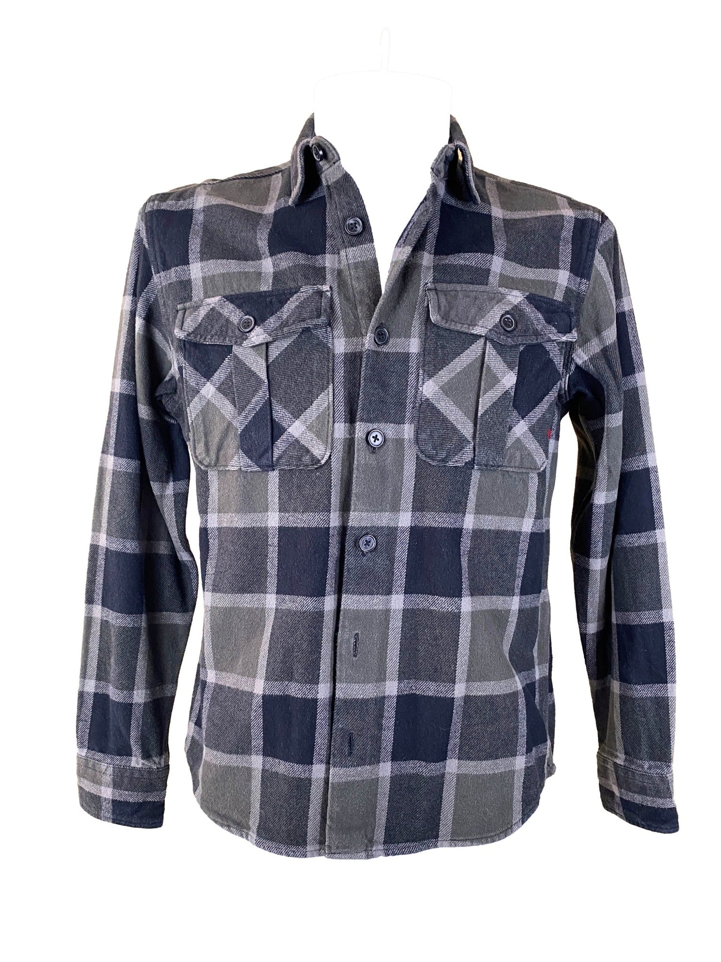 Chemise à carreaux R.D.D Grise Homme M - Trésor