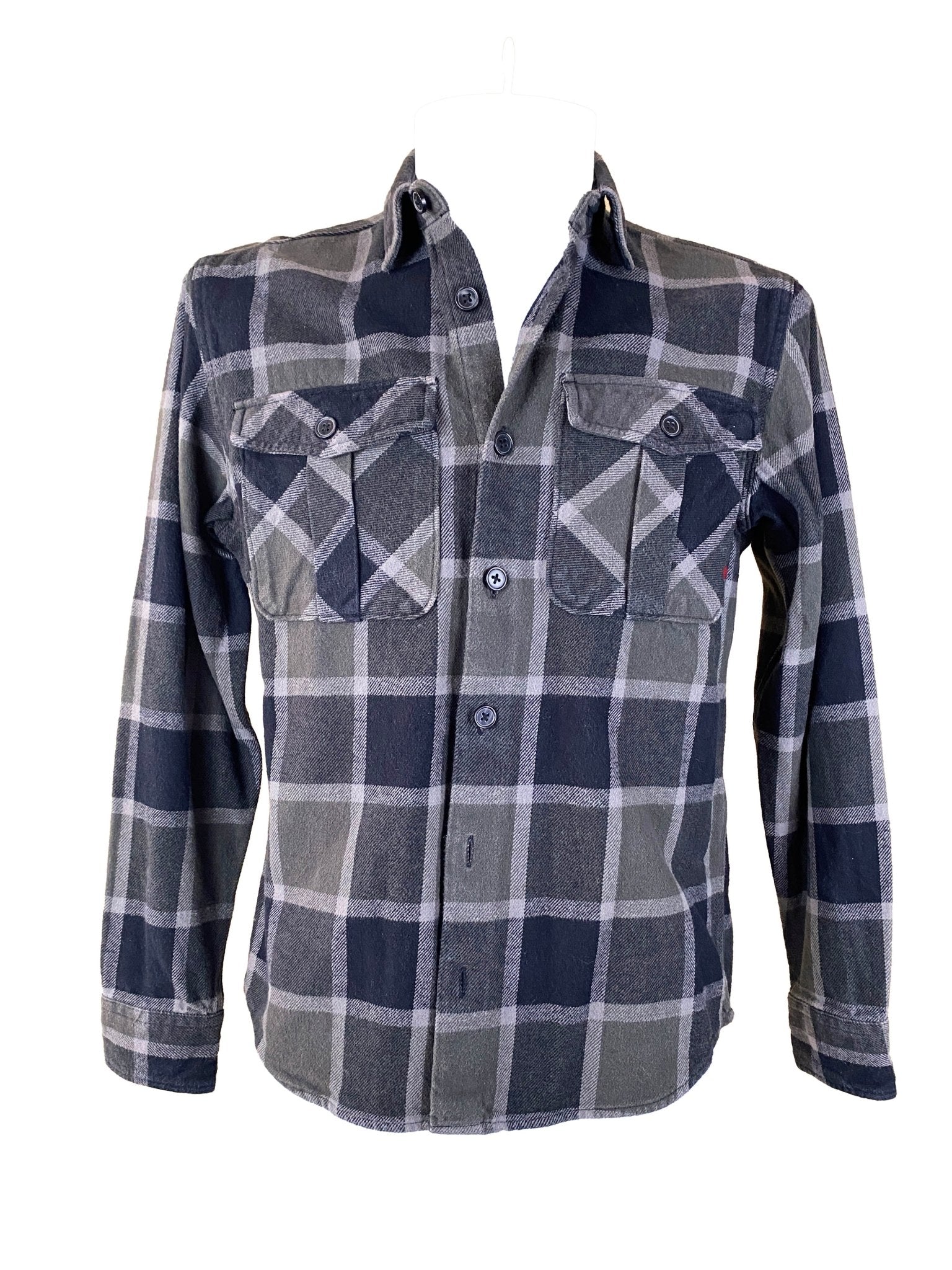 Chemise à carreaux R.D.D Grise Homme M - Trésor