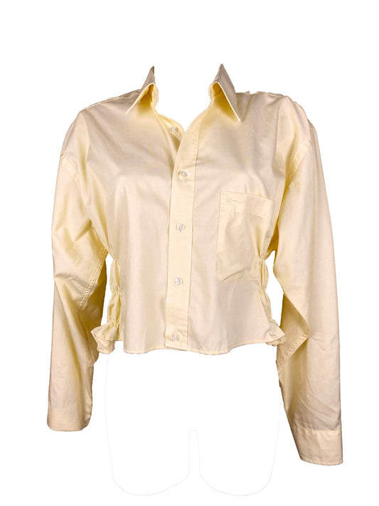 Chemise à smocks upcyclée Seidensticker Jaune femme XL - Trésor