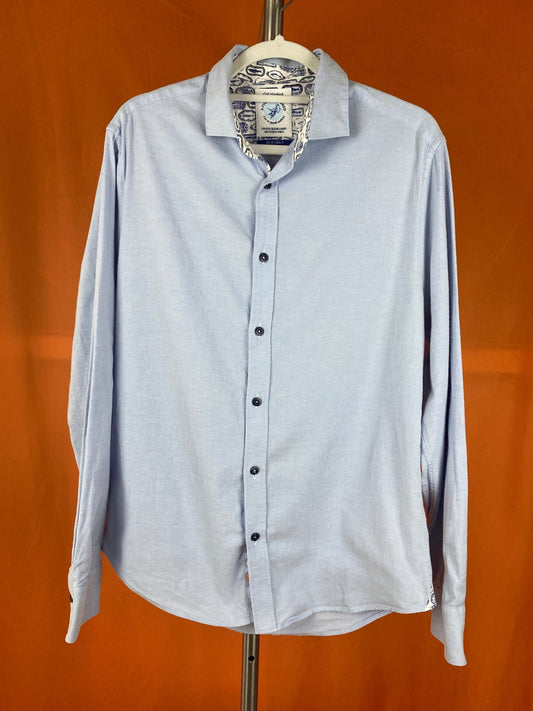 Chemise bleue « A fish Named Fred » homme M - Trésor