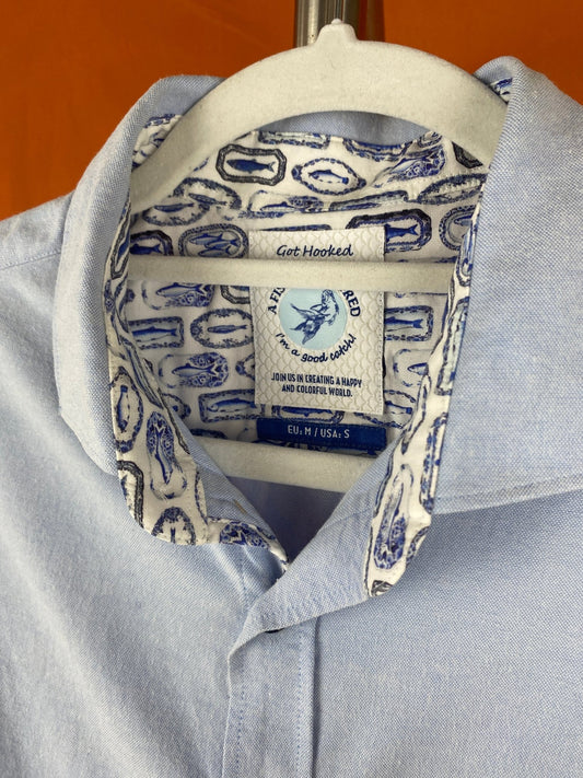 Chemise bleue « A fish Named Fred » homme M - Trésor