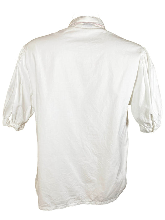 Chemise brodée vintage fruits Jac Jac Blanc Femme M - Trésor - mode circulaire