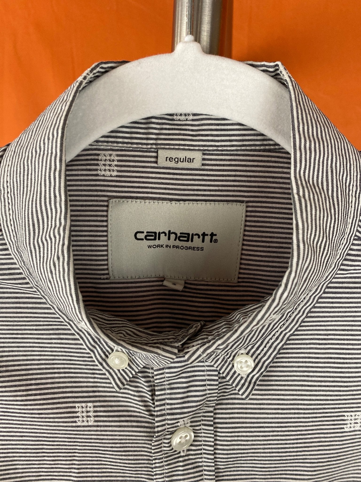Chemise Carhartt bleu/gris et blanc homme S - Trésor