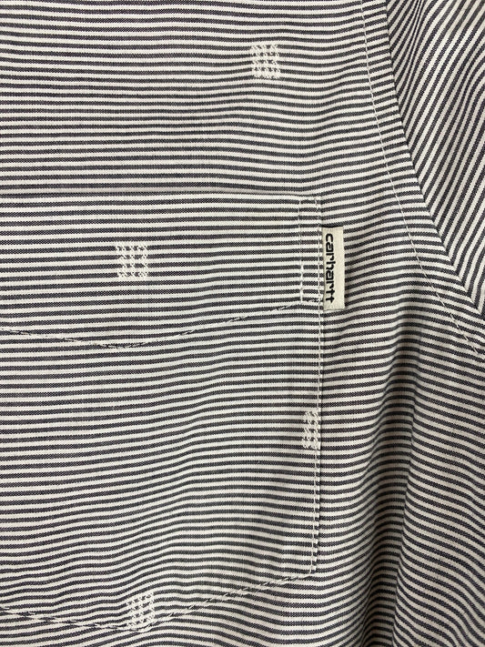 Chemise Carhartt bleu/gris et blanc homme S - Trésor