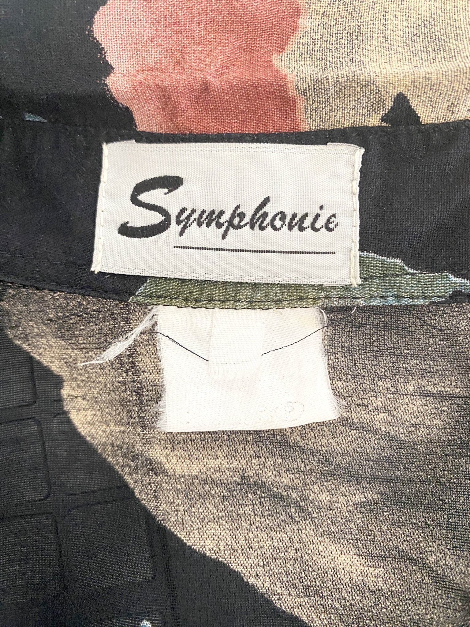 Chemise manches courtes vintage Symphonie Multicolore Femme L - Trésor - mode circulaire