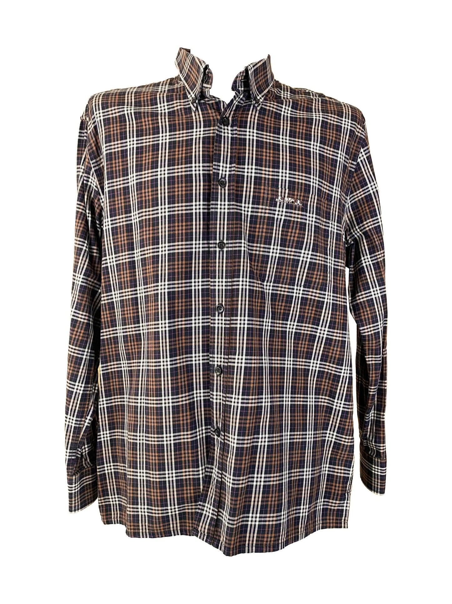 Chemise Mise au Green marron à carreaux Homme XL - Trésor