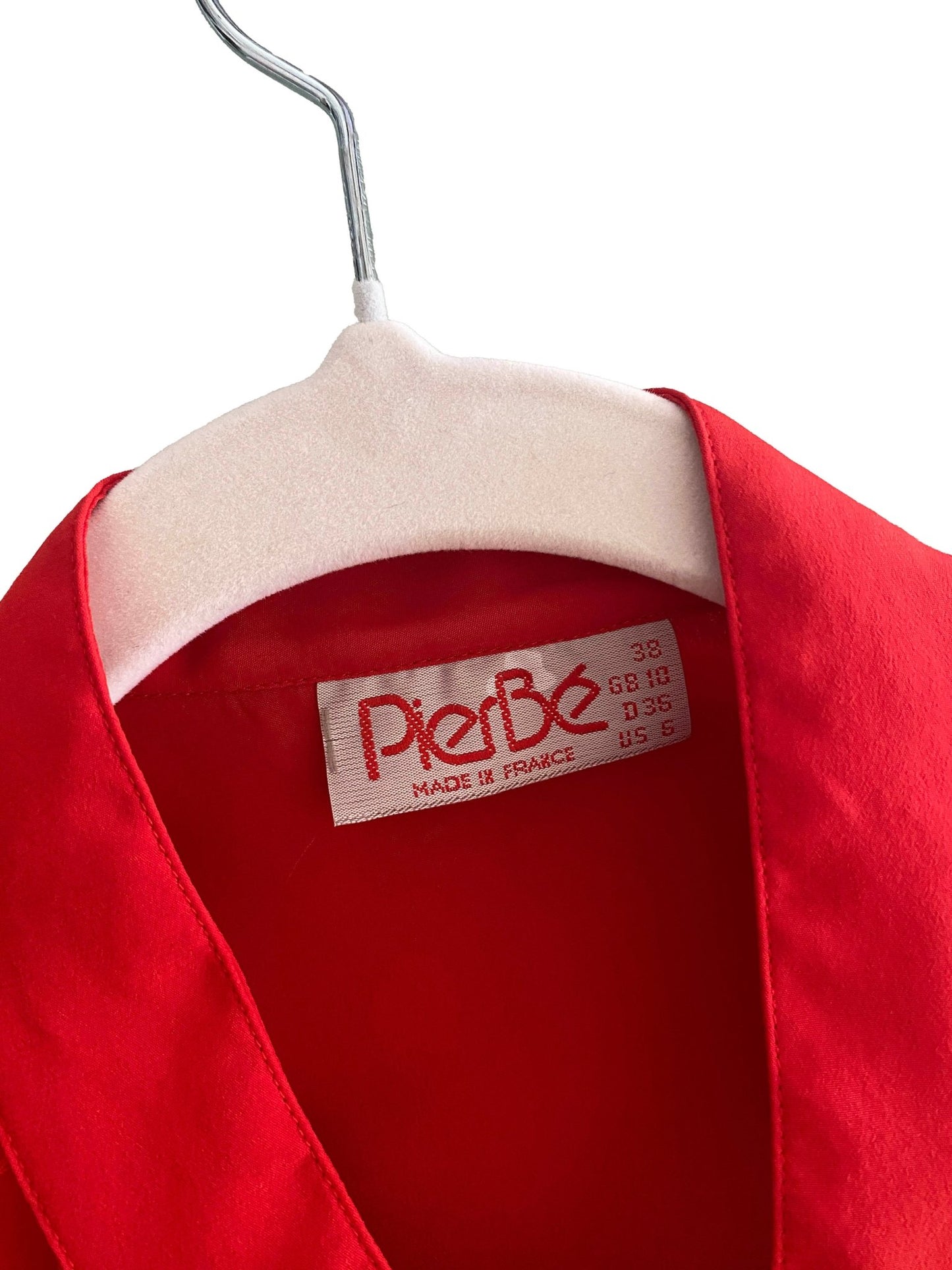 Chemise vintage Pierbé Rouge Femme M - Trésor - mode circulaire