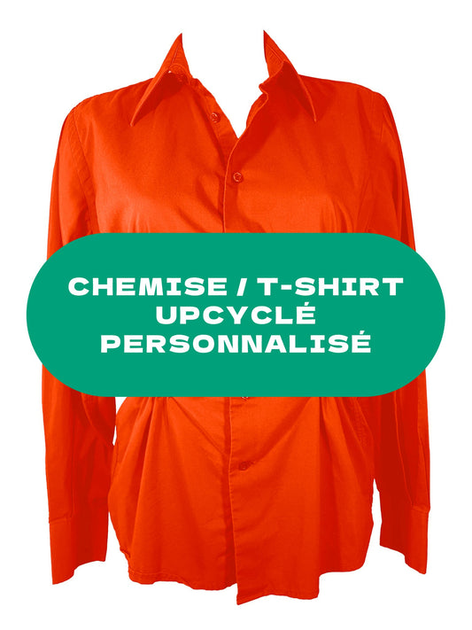 Chemise/t-shirt à smocks upcyclé personnalisé - Trésor