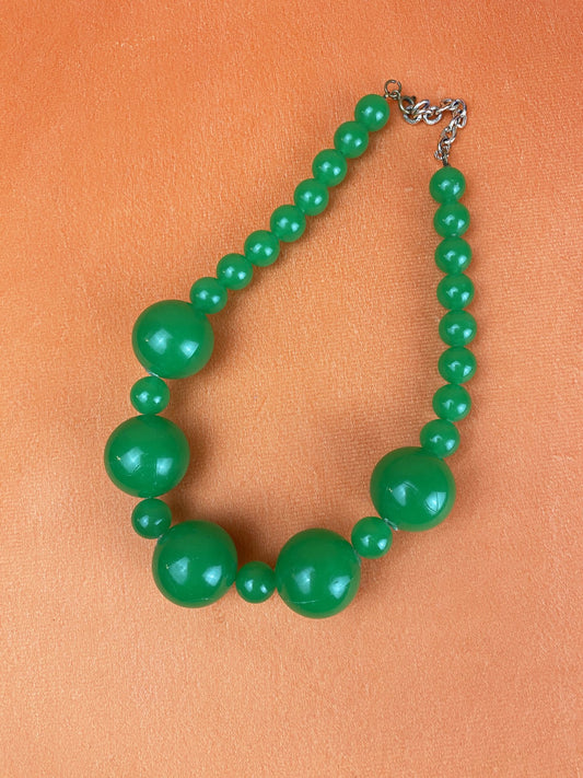 Collier Perles fantaisie Vert vintage - Trésor