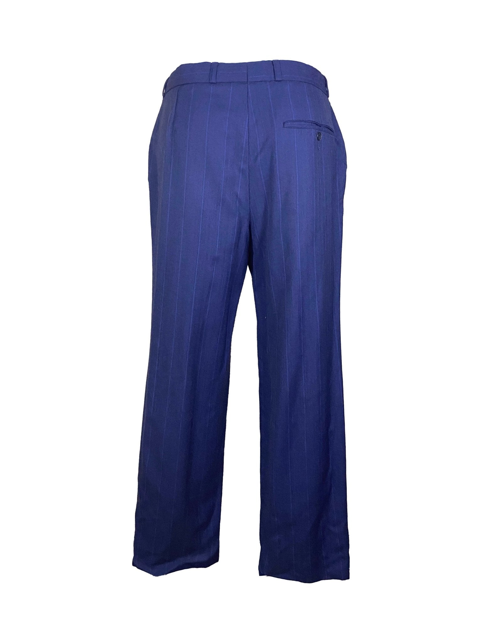 Ensemble pantalon/blazer Vintage laine vierge Bleu Femme M - Trésor