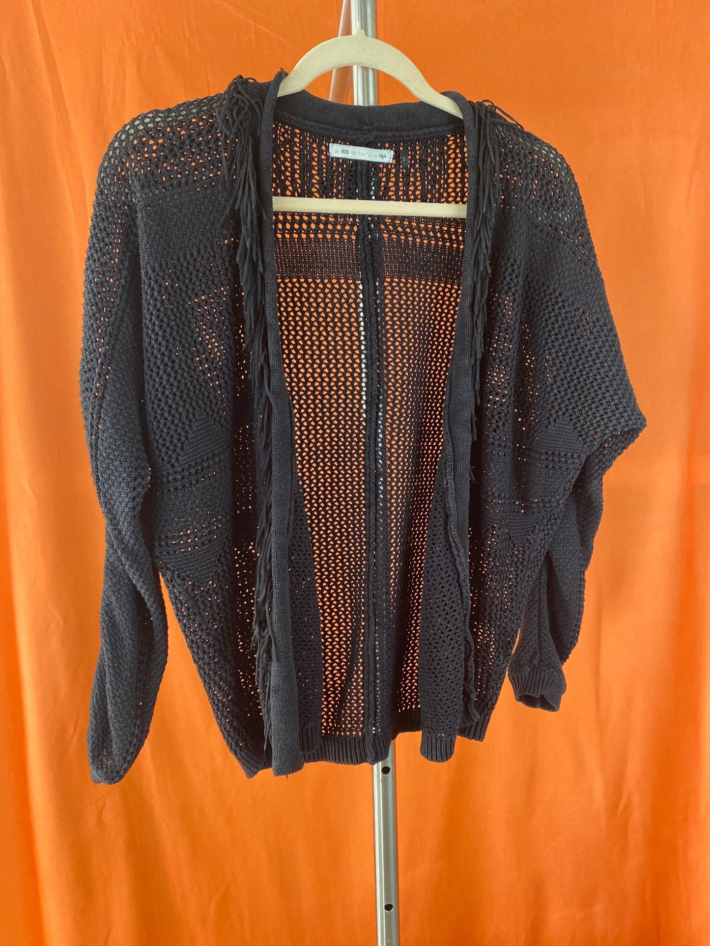 Gilet à franges noir IKKS femme S - Trésor