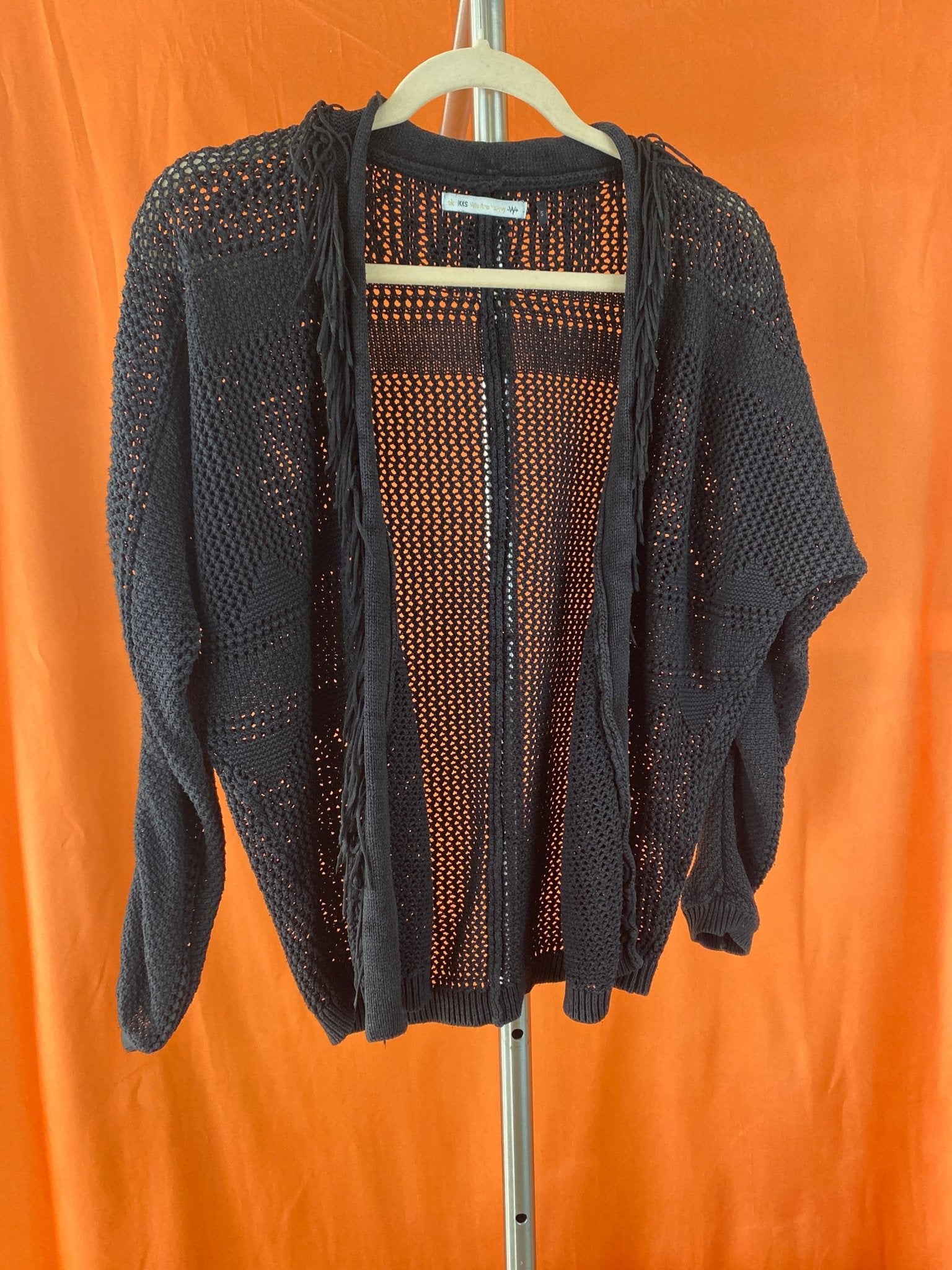 Gilet à franges noir IKKS femme S - Trésor