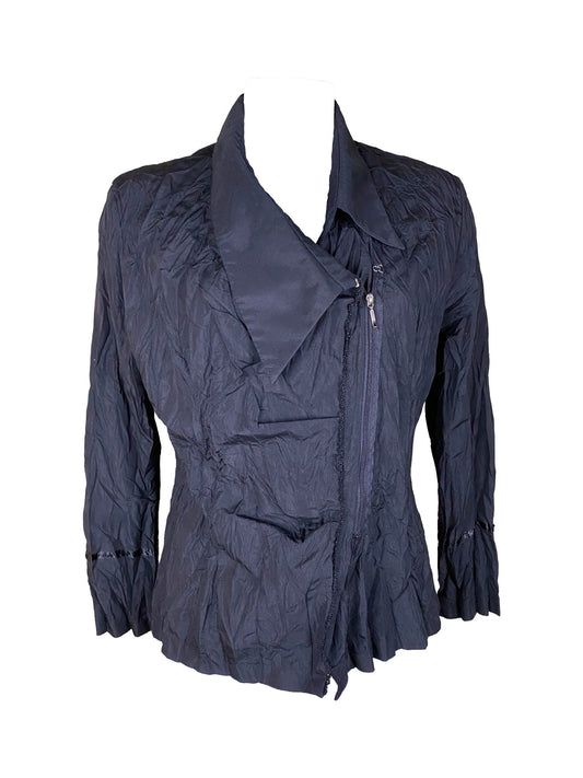 Gilet léger noir effet froissé femme L - Trésor