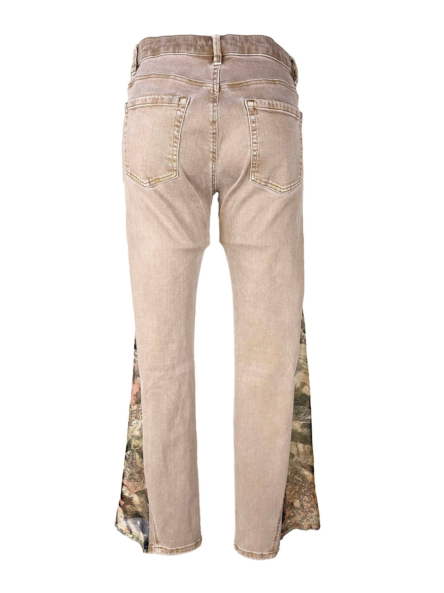 Jean flare upcyclé "Hendrix" Esprit Camel Femme M - Trésor