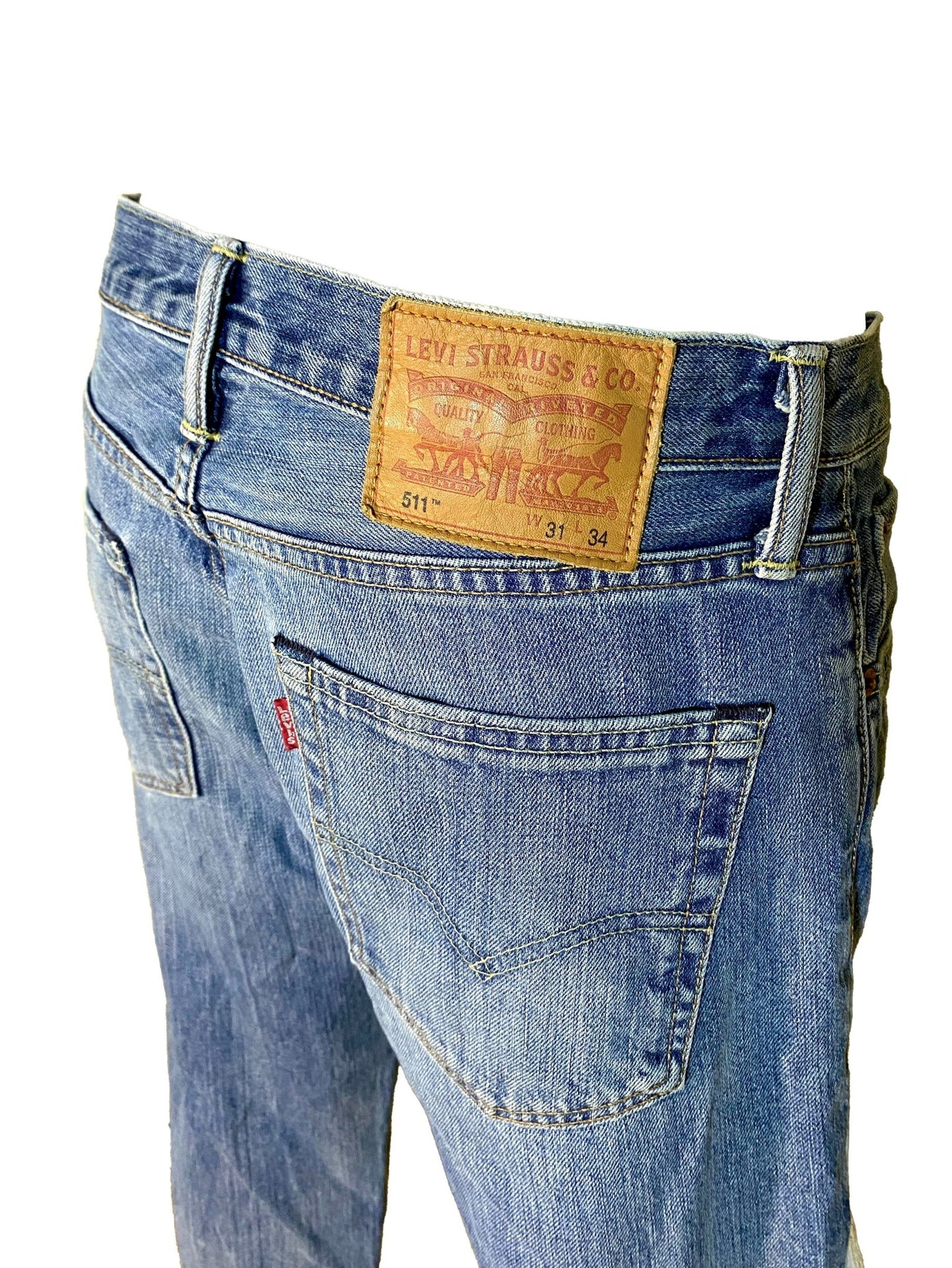 Jean flare upcyclé Levi’s - 511 Bleu Femme L - Trésor - mode circulaire