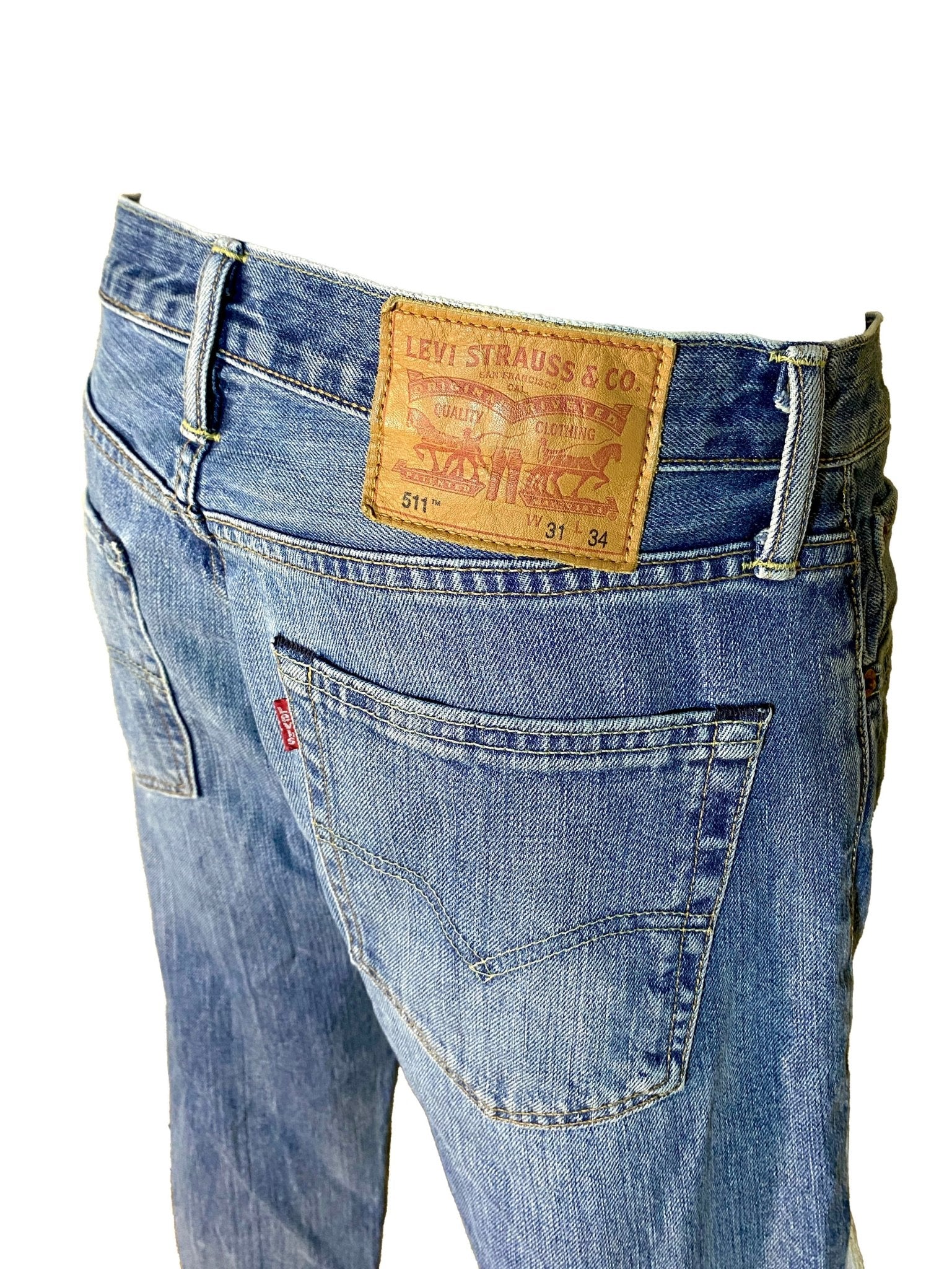 Jean flare upcyclé Levi’s - 511 Bleu Femme L - Trésor - mode circulaire