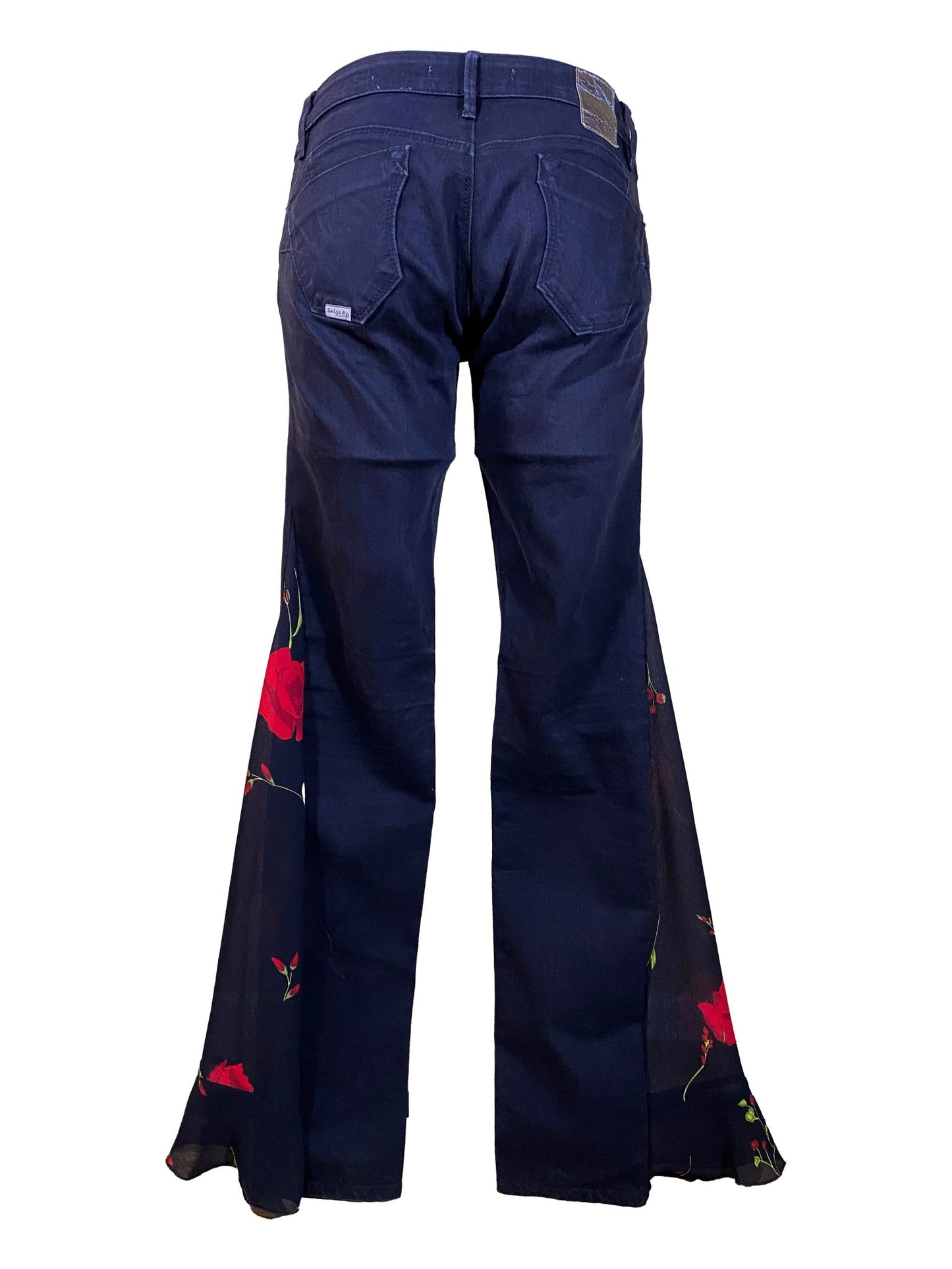 Jean flare upcyclé Salsa Noir Femme S - Trésor