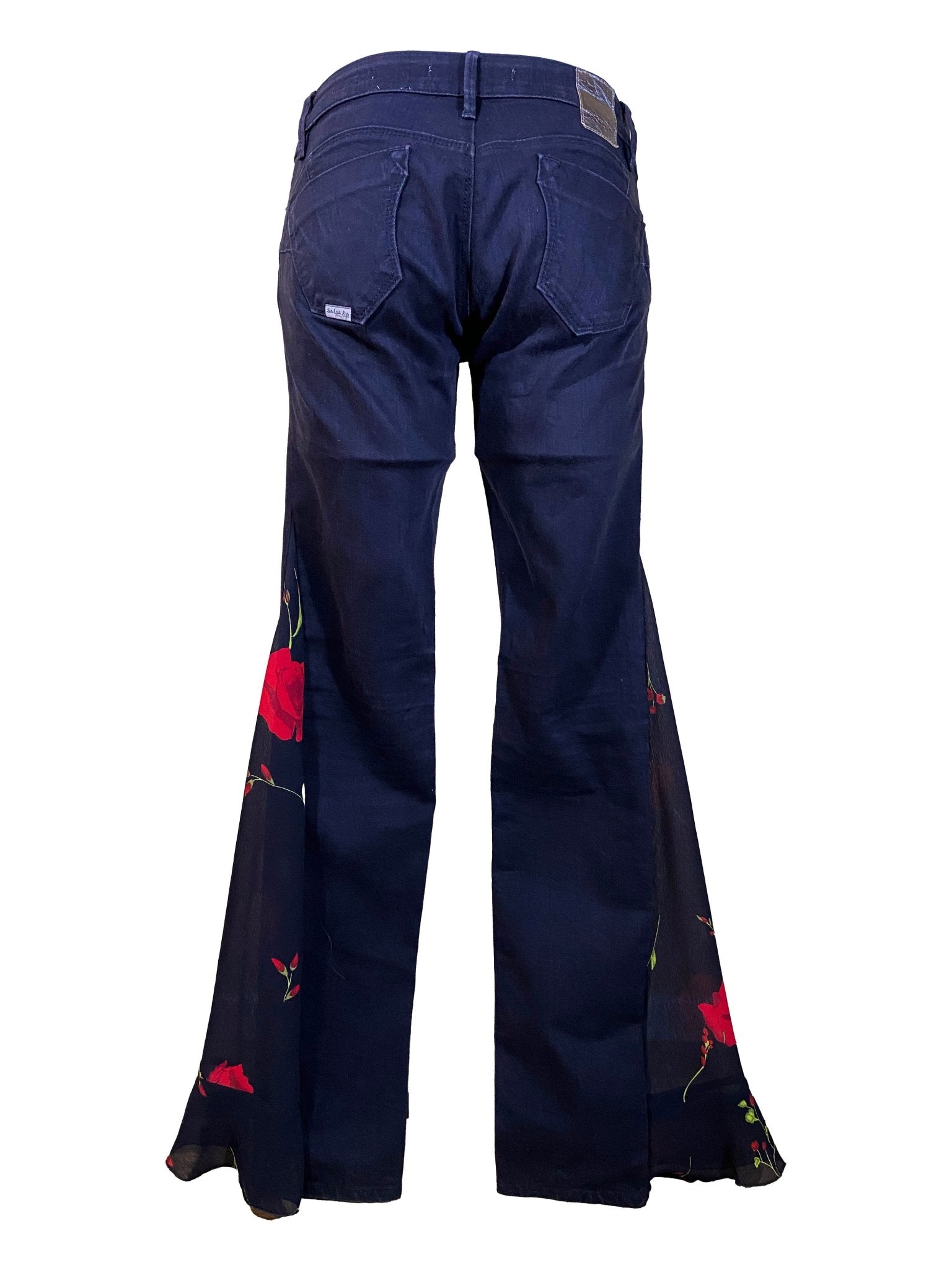 Jean flare upcyclé Salsa Noir Femme S - Trésor