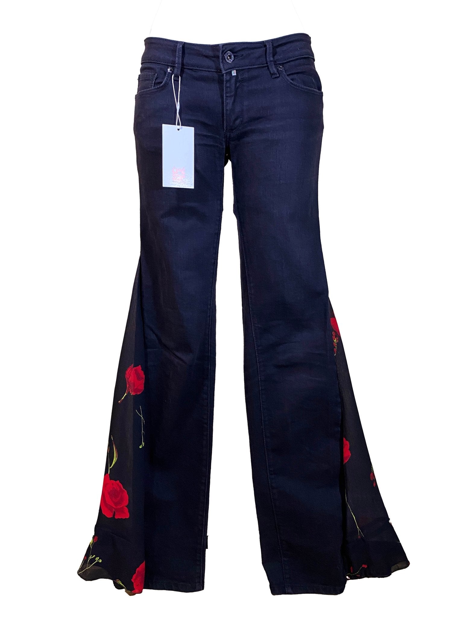 Jean flare upcyclé Salsa Noir Femme S - Trésor