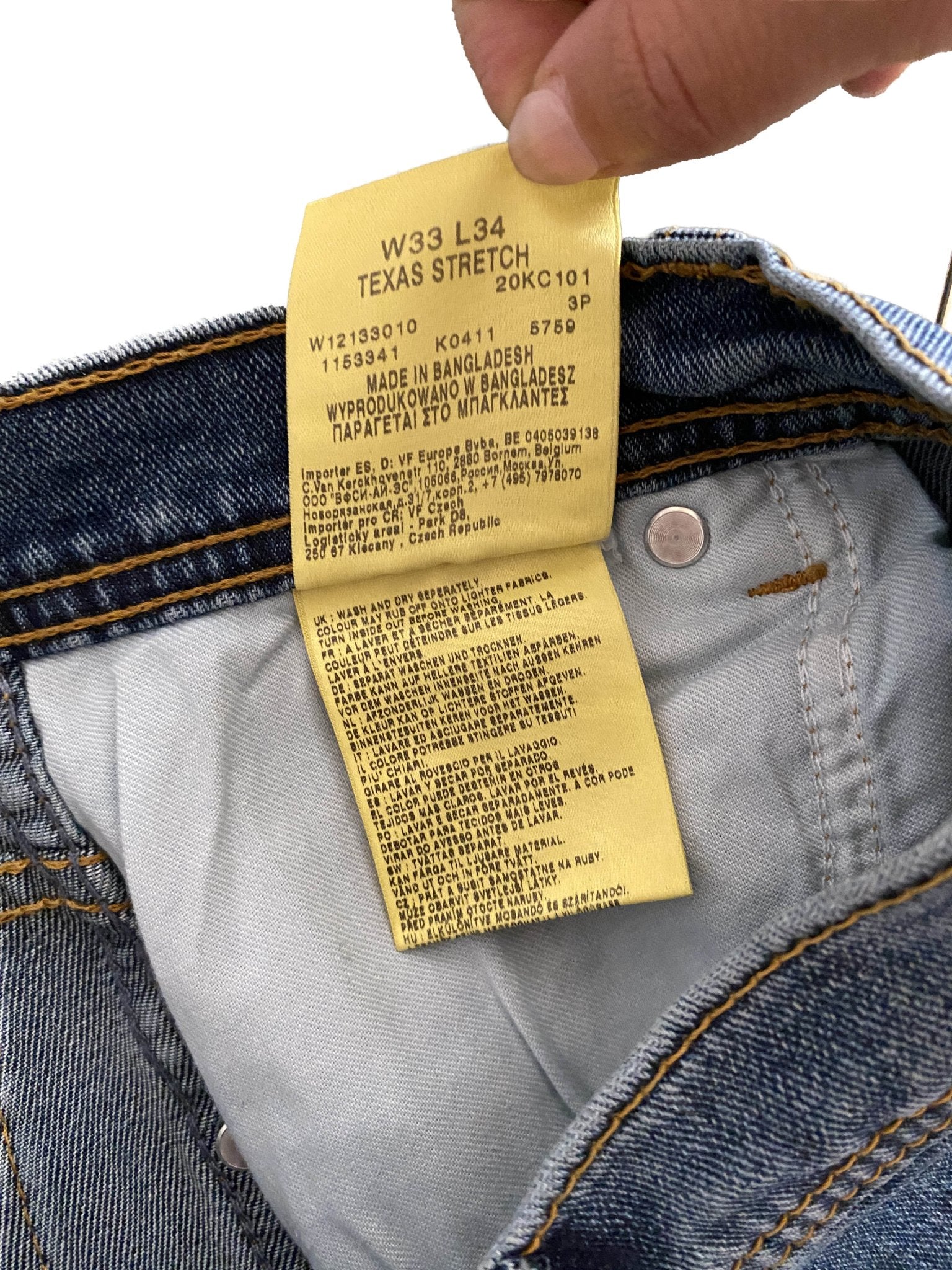 Jean flare upcyclé Wrangler Bleu Femme XXL - Trésor - mode circulaire