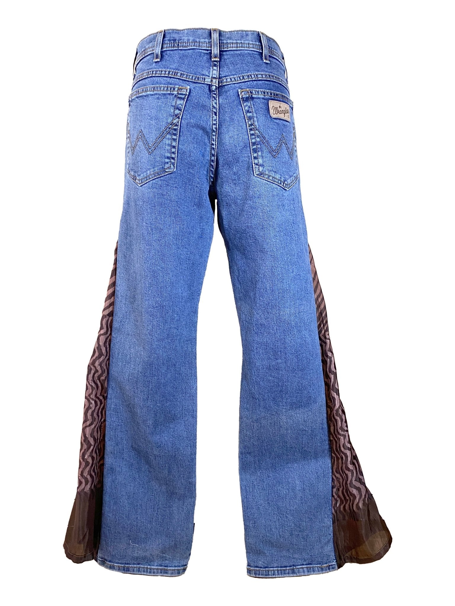 Jean flare upcyclé Wrangler Bleu Femme XXL - Trésor - mode circulaire