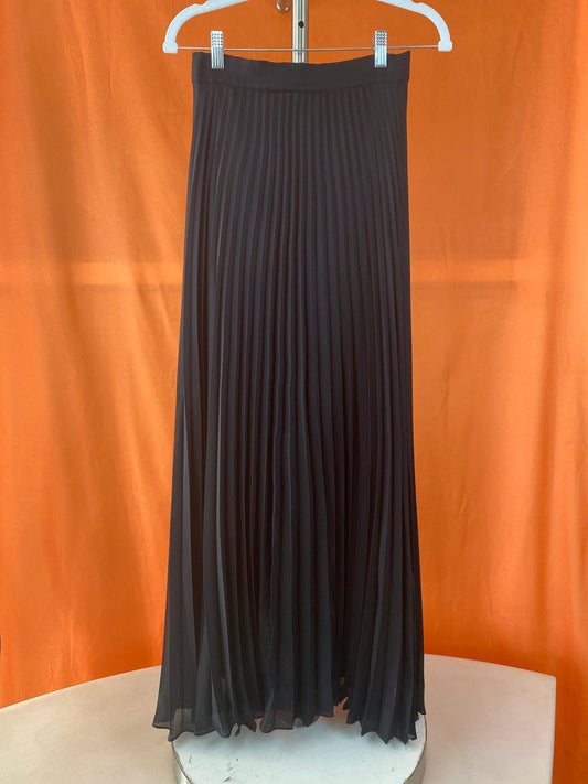 Jupe longue plissée vintage « Le signe de Paris » noir femme XS - S - Trésor