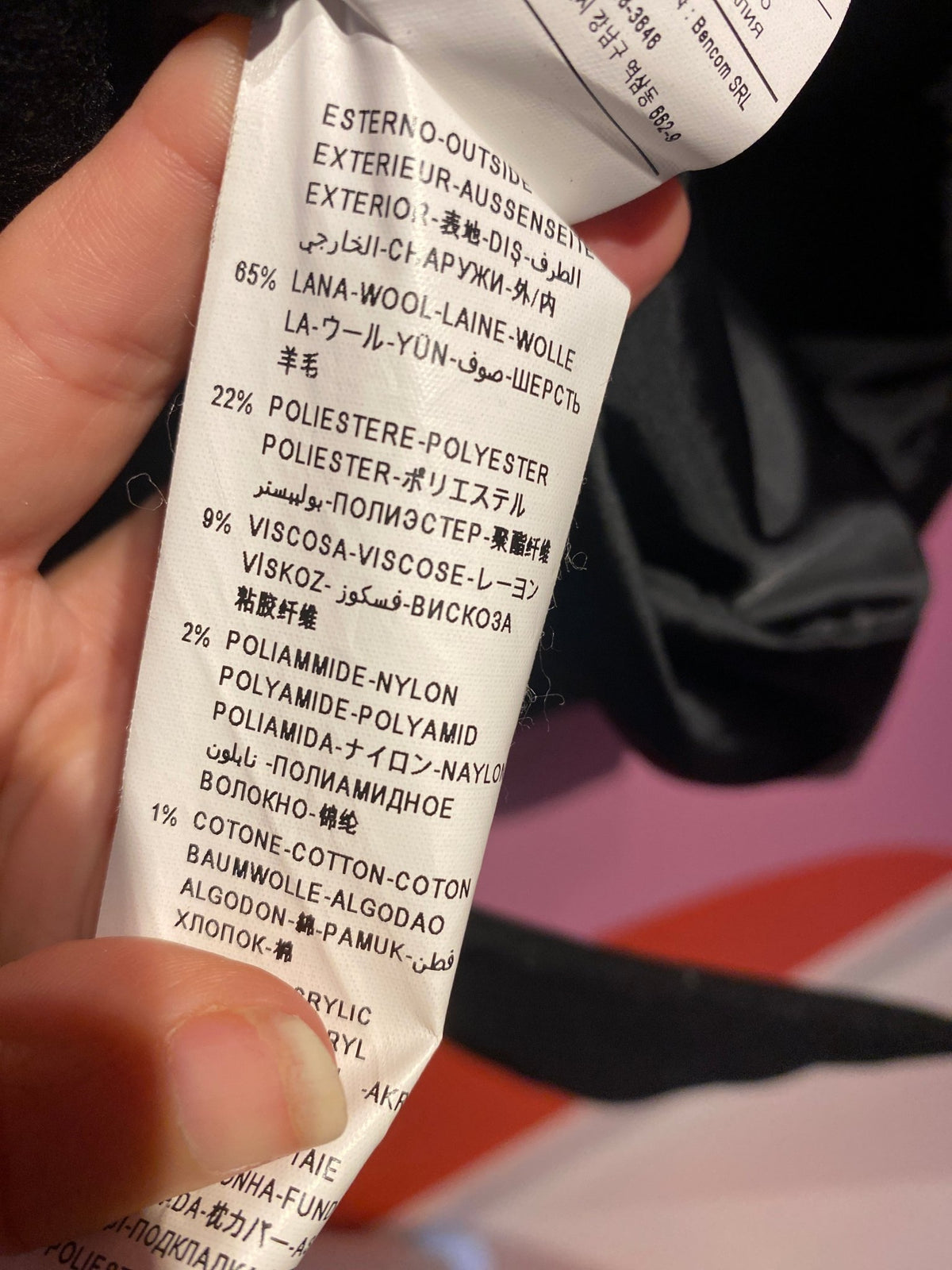 Manteau Benetton 65% laine femme XL - Trésor