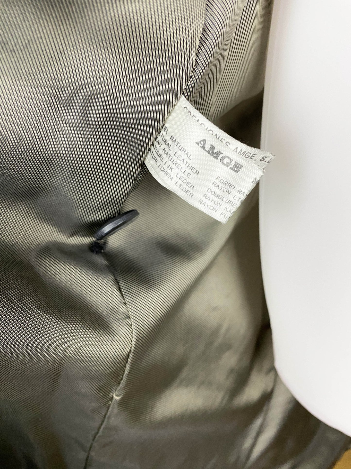 Manteau long / trench - coat en cuir AMGE Noir Femme L - XL - Trésor