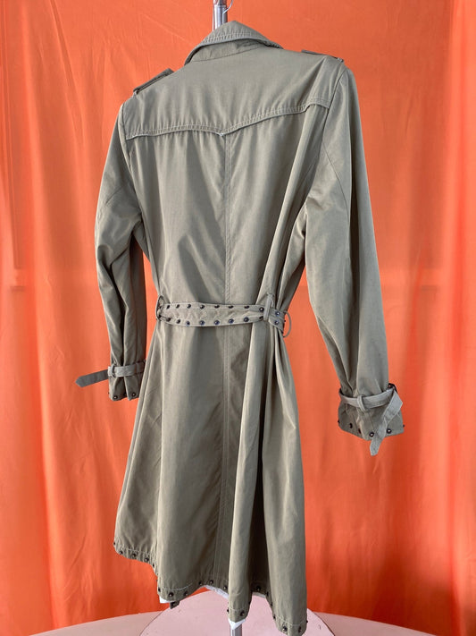 Manteau long trench - coat vert kaki femme L - XL - Trésor