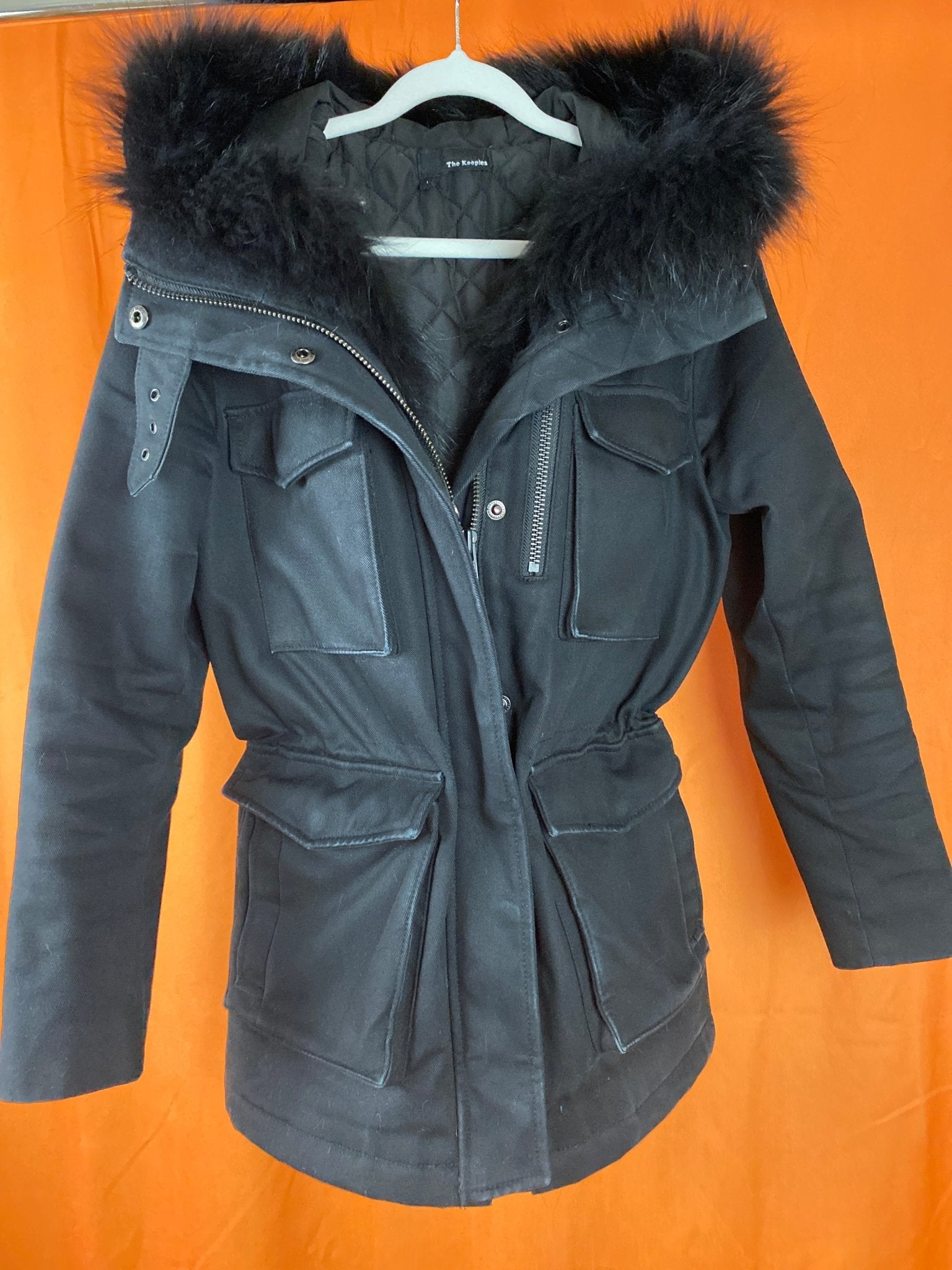 Manteau parka The Kooples noir femme S - Trésor