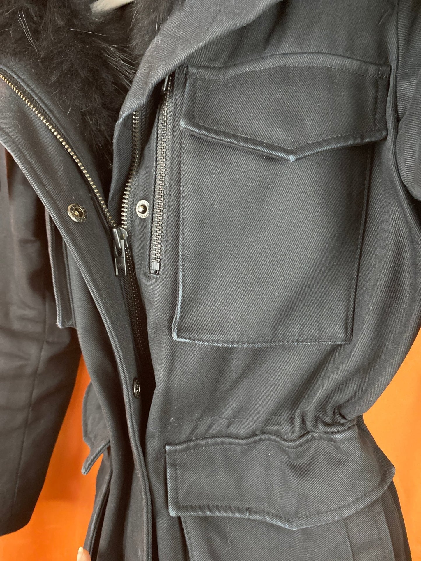 Manteau parka The Kooples noir femme S - Trésor