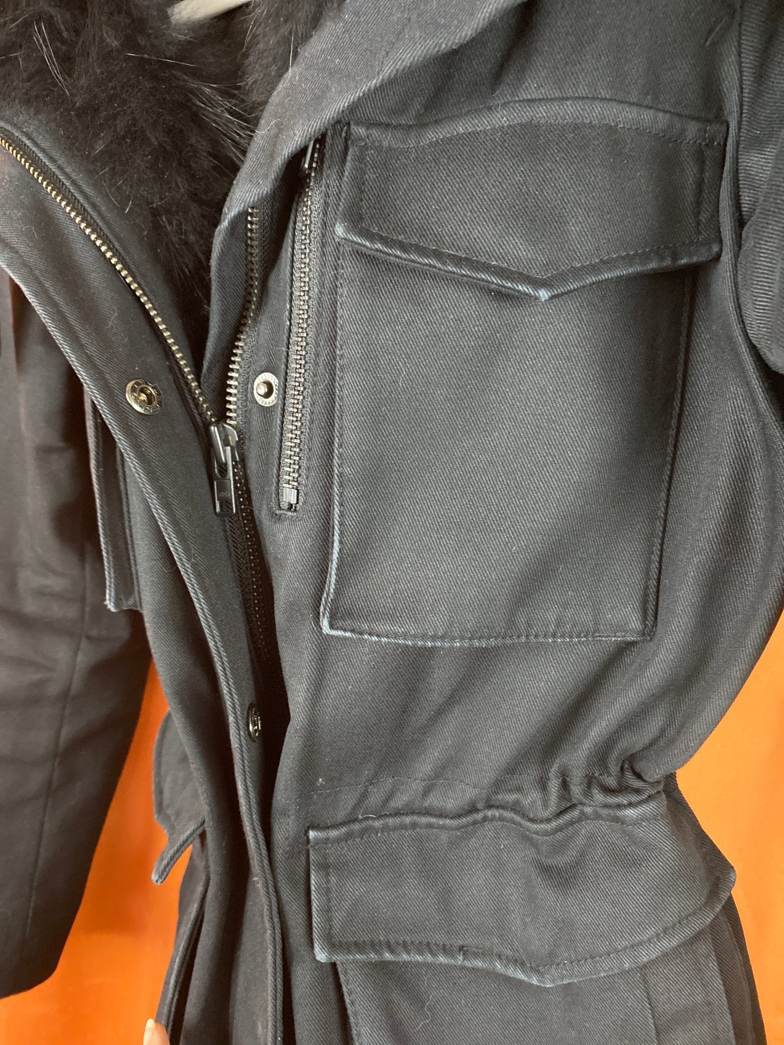 Manteau parka The Kooples noir femme S - Trésor