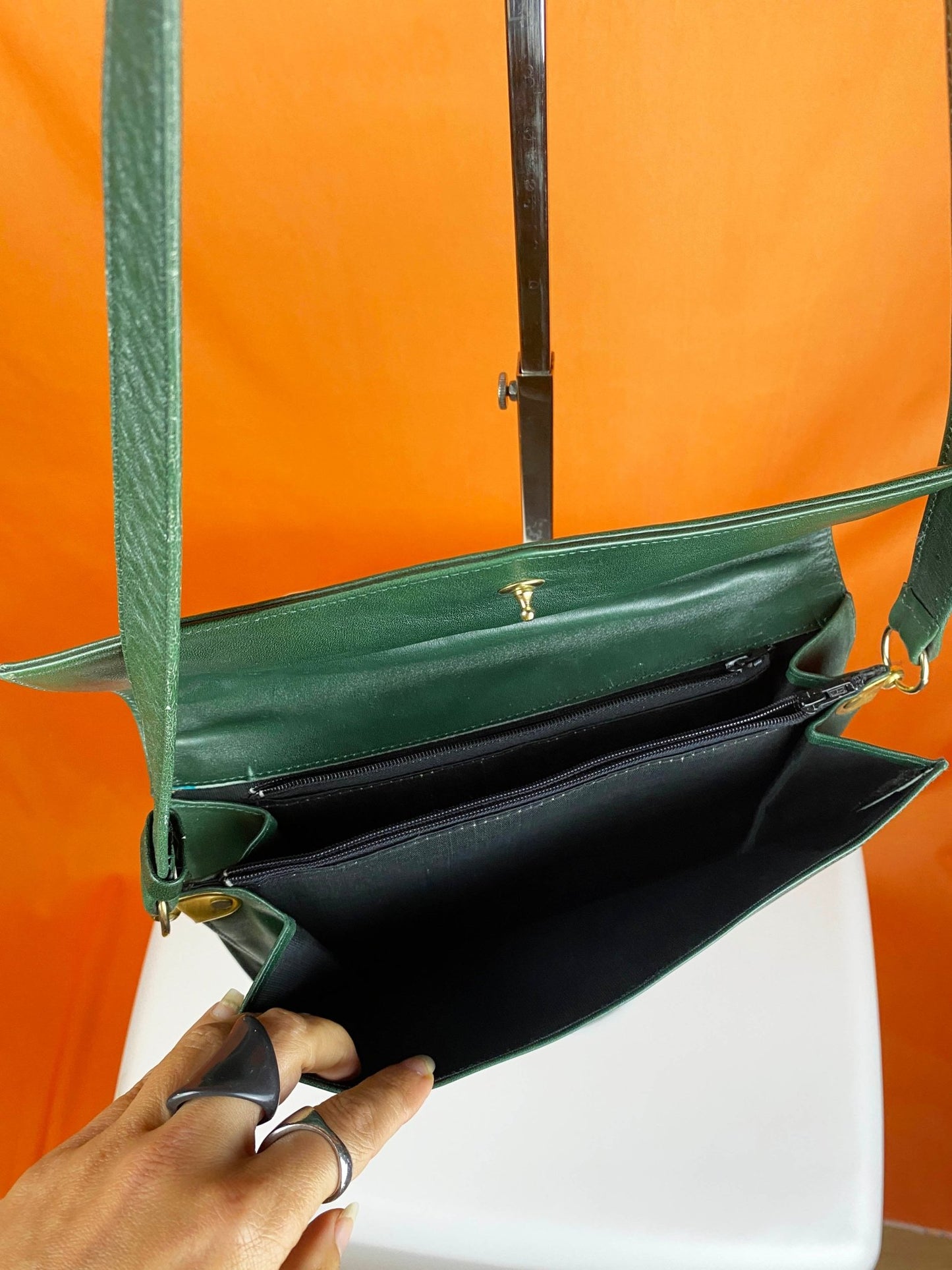 Petit Sac à main cuir vert - Trésor