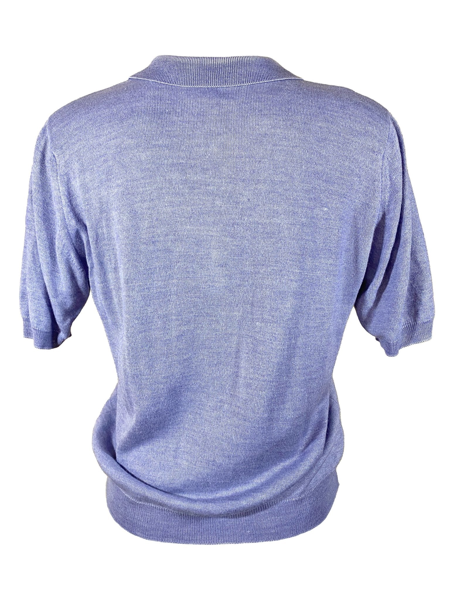 Polo vintage teint en bleu/violet Femme L - Trésor - mode circulaire