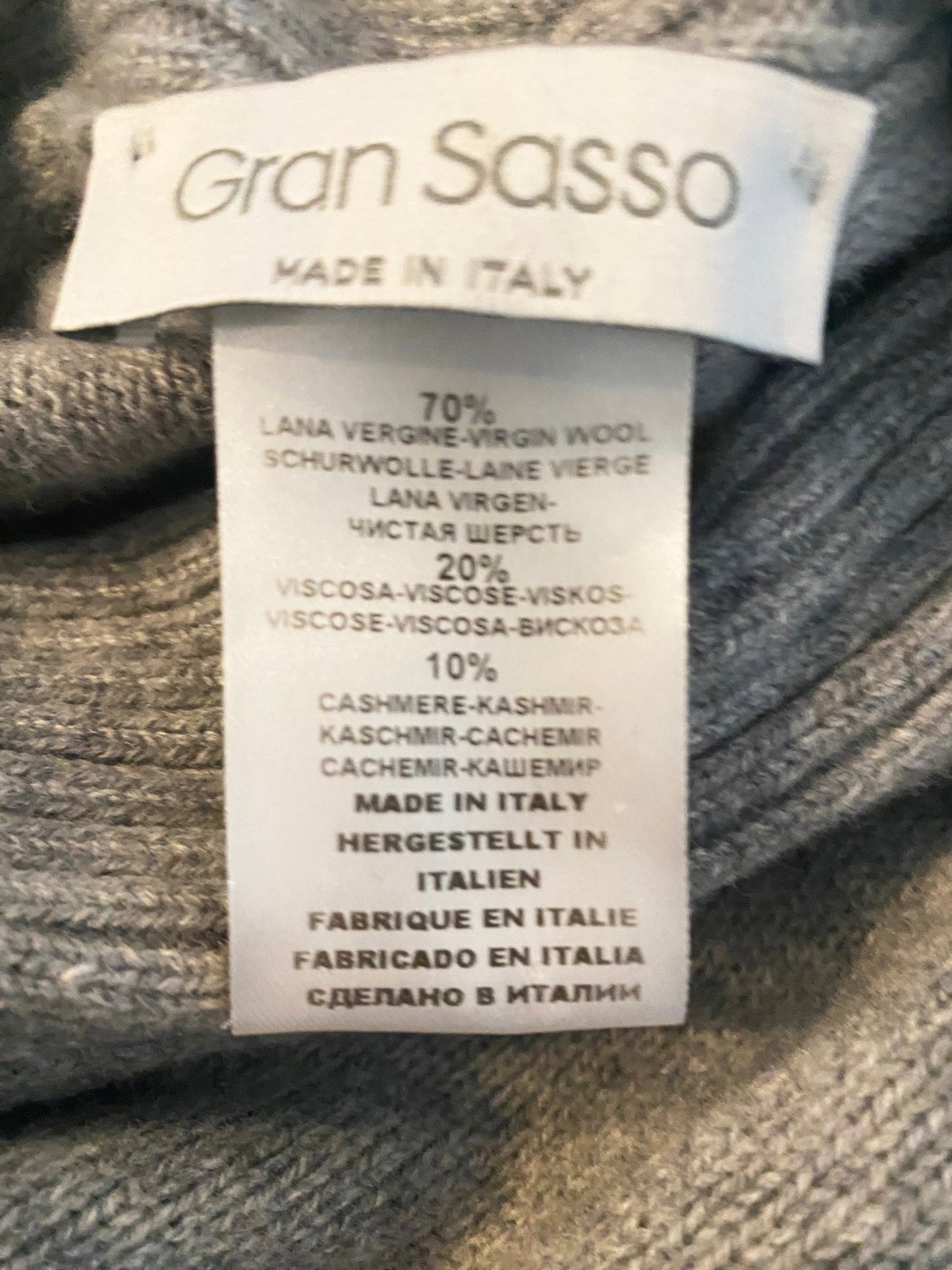 Pull Gran Sasso laine vierge Gris Femme L - Trésor