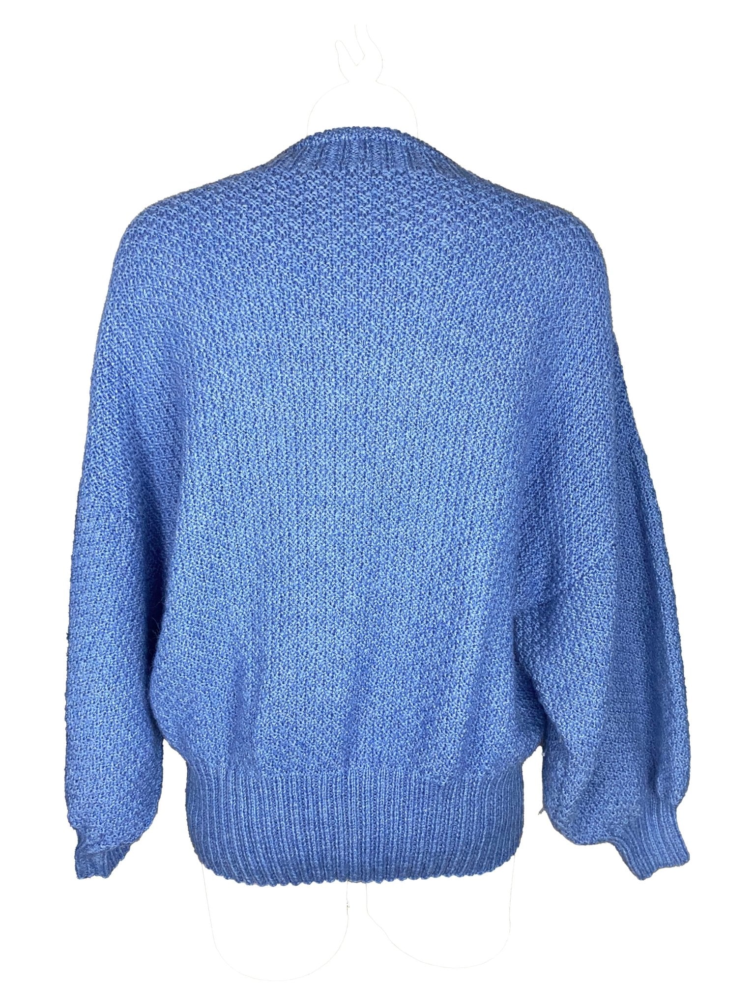 Pull Vintage bleu Femme L manches chauves souris - Trésor