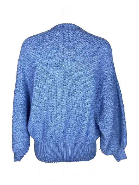 Pull Vintage bleu Femme L manches chauves souris - Trésor