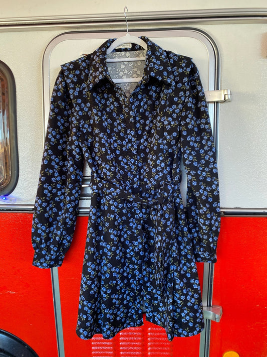 Robe à fleurs M Ikoone & Bianka femme bleu - Trésor