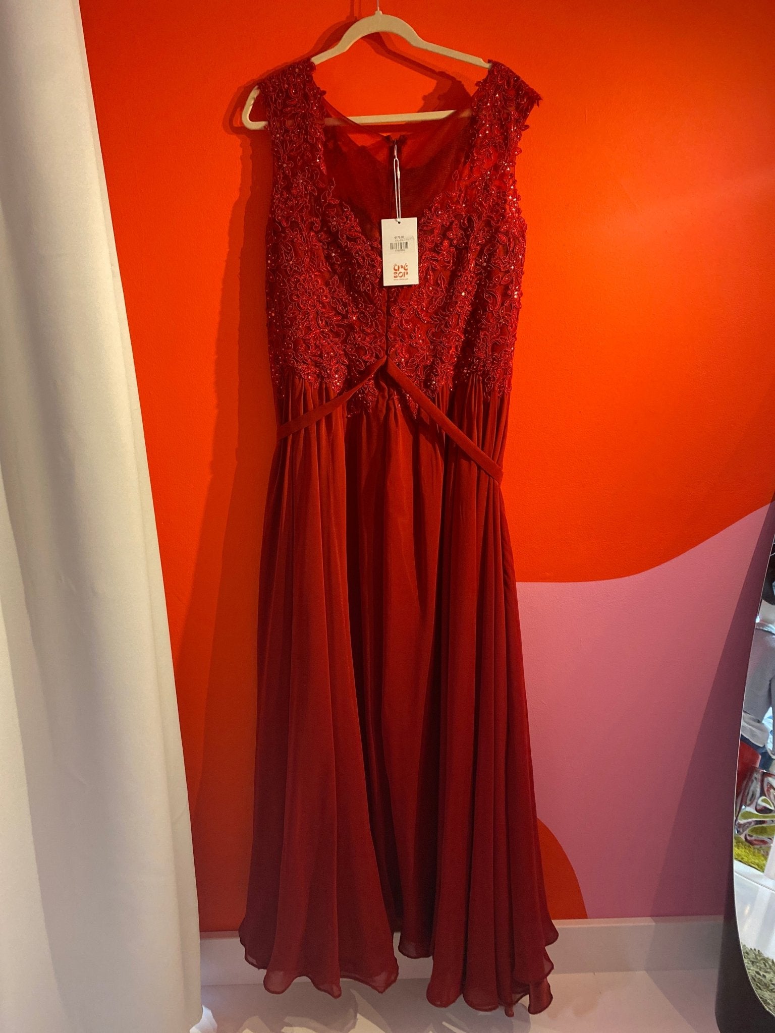 Robe de cérémonie rouge "Alice Désir" XXL - 3XL - Trésor